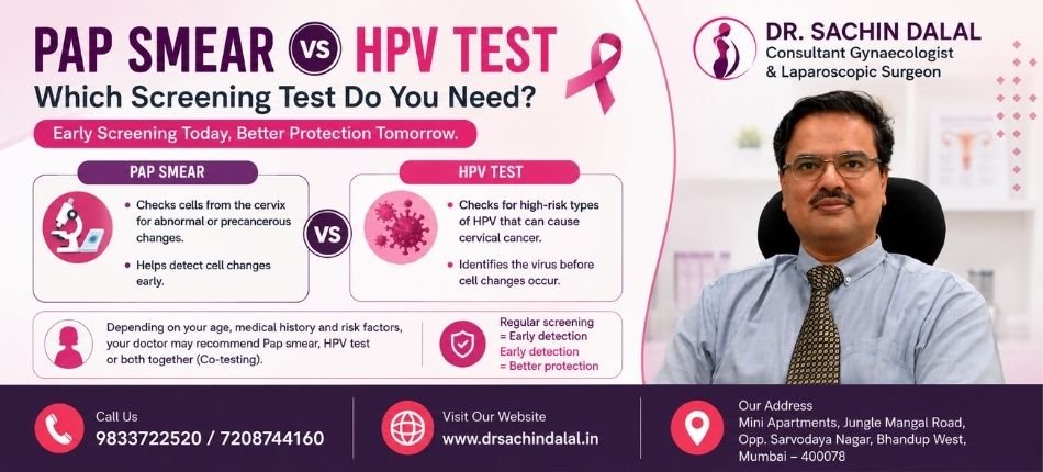 Dr Sachin Dalal | Gynecologist in Bhandup Mumbai Pap Smear vs HPV Test | Dr. Sachin Dalal